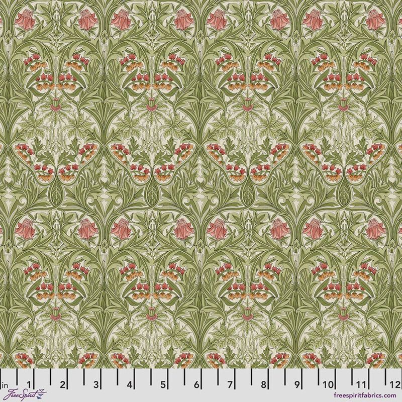 Morris &amp; Co / Emery Walker / Bluebell Leaf Green / Per 25cm