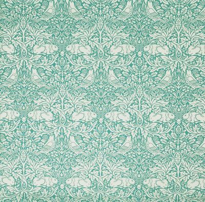 Morris &amp; Co / Standen / Brer Rabbit Teal / Per 25cm