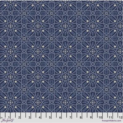 Morris &amp; Co / Wandle / Brophy Trellis Blue / Per 25cm