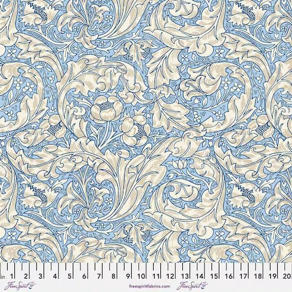 Morris &amp; Co / Wandle / Bachelors Button Blue / Per 25cm