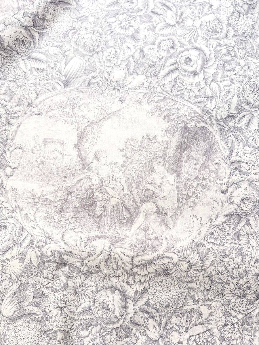 Yuwa Toile - Grey (M) - per 25cm