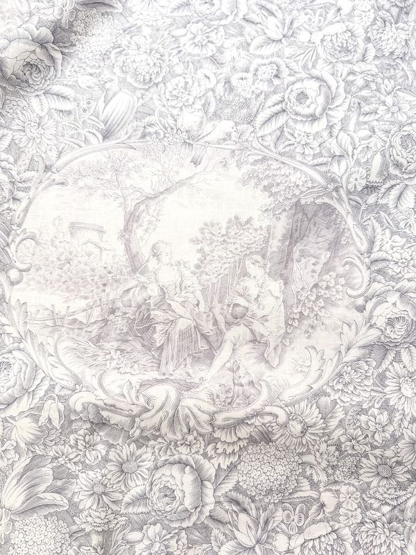 Yuwa Toile - Grey (M) - per 25cm