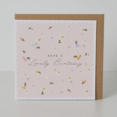 Daisies &amp; Bees on Pink