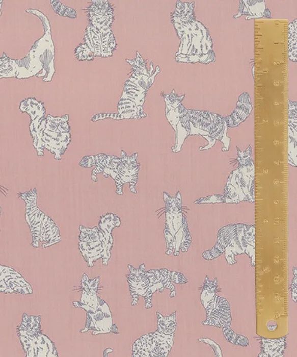 Liberty Tana Lawn Animals / Meow A / 25cm