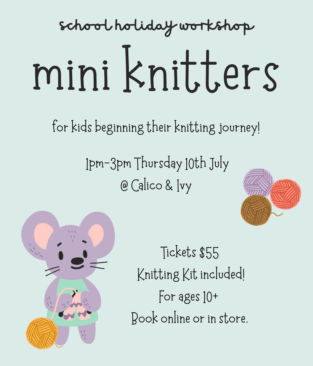 Mini Knitters / Thurs 10th July