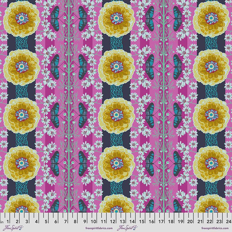 Vivacious Cotton Lawn by Anna Maria / Natural Order - Magenta / Per 25cm