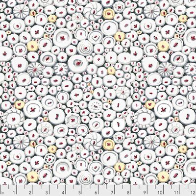 Kaffe - Button Mosaic / White - 25cm