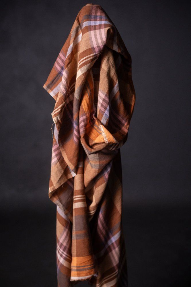 Merchant &amp; Mills Linen / Chatou Rust Check / per 25cm