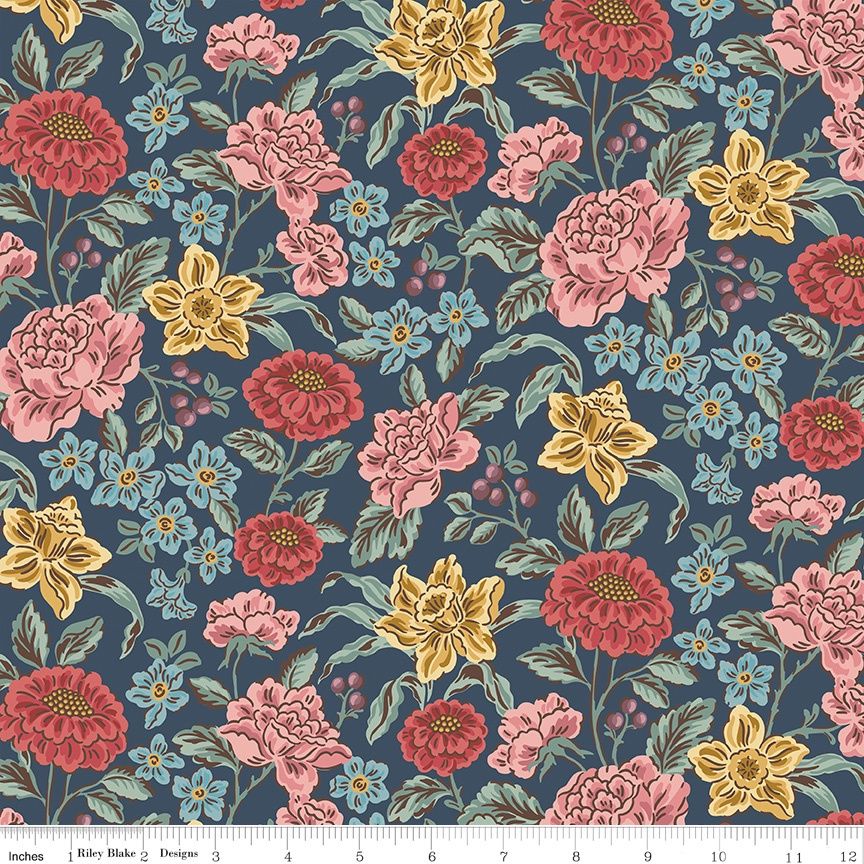 Jane Austen Collection / Emma - Hartfield Navy / per 25cm