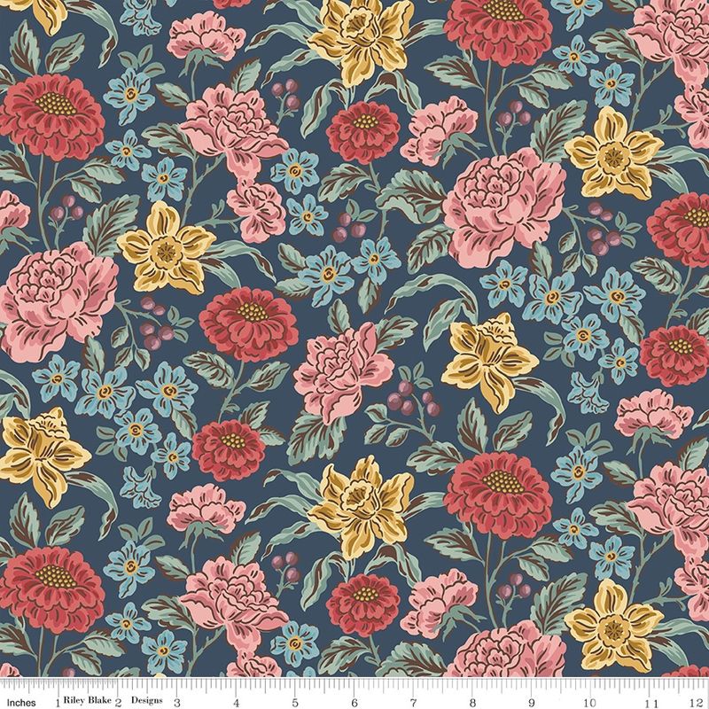 Jane Austen Collection / Emma - Hartfield Navy / per 25cm