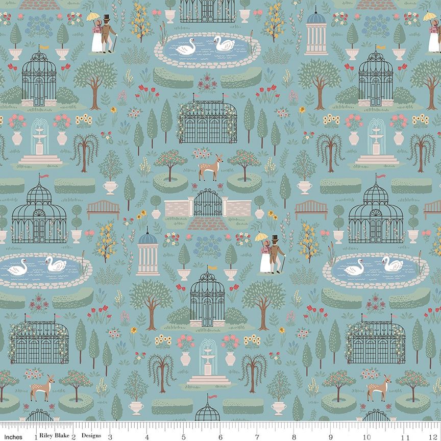 Jane Austen Collection / Emma - Highbury Blue / per 25cm