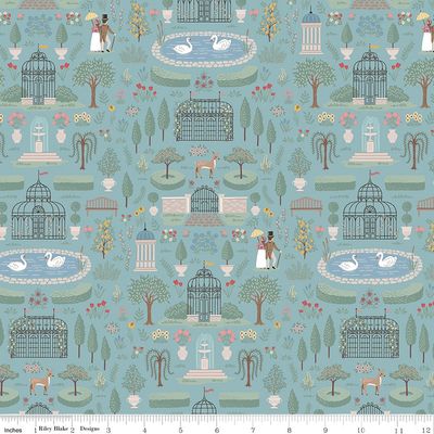 Jane Austen Collection / Emma - Highbury Blue / per 25cm