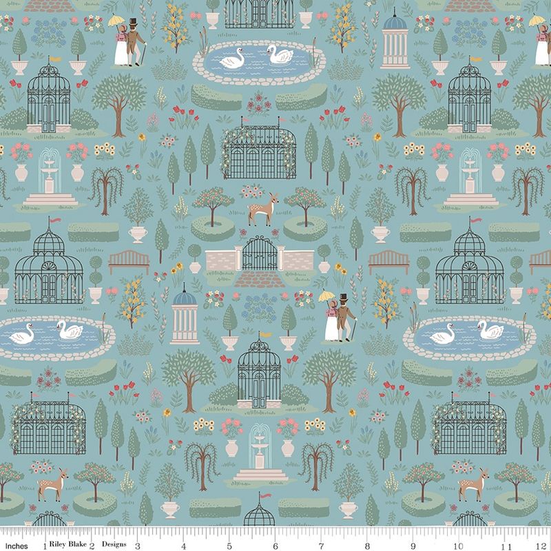 Jane Austen Collection / Emma - Highbury Blue / per 25cm