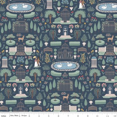 Jane Austen Collection / Emma - Highbury Navy / per 25cm