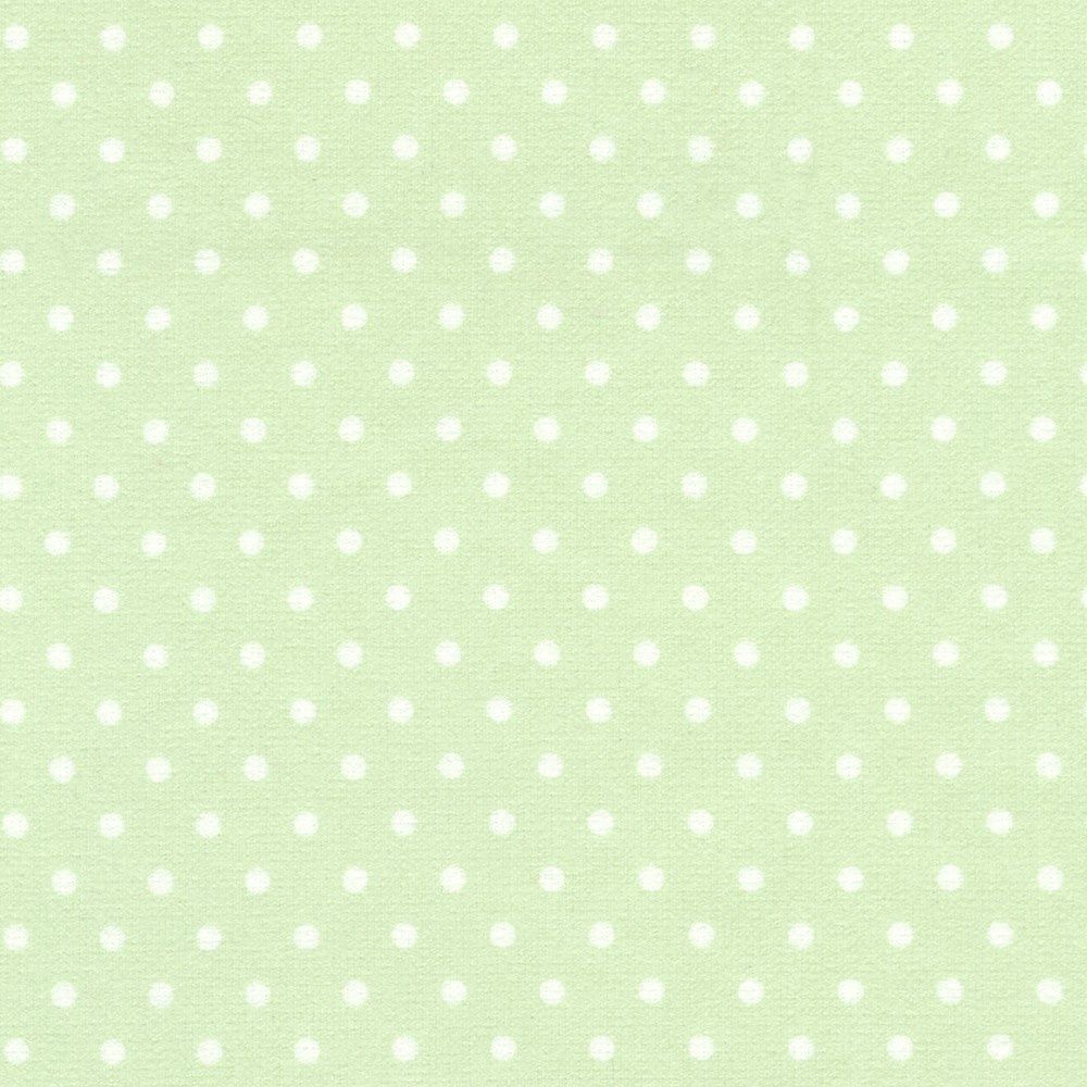 Robert Kaufman / Cozy Cotton Flannel - Pistachio Spot / 25cm