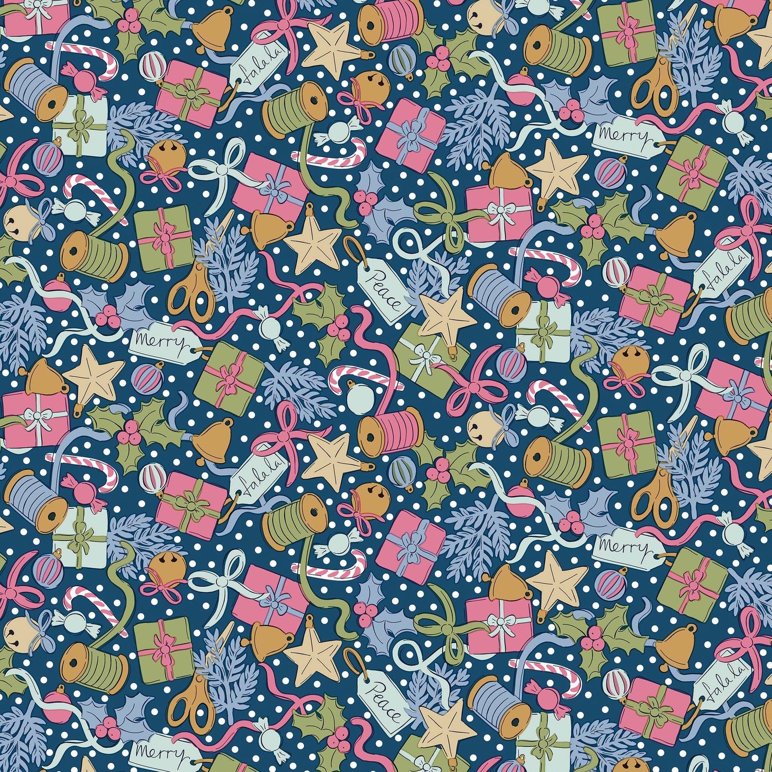 Liberty Lasenby Cotton / Festive Gifting B / 25cm