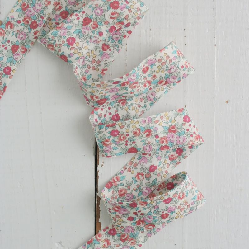 2.5&quot; Bias Quilt Binding / Bouquet in Blossom / per metre
