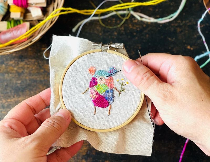 Tomomi Mimura Workshop - Tiny Bear Embroidery