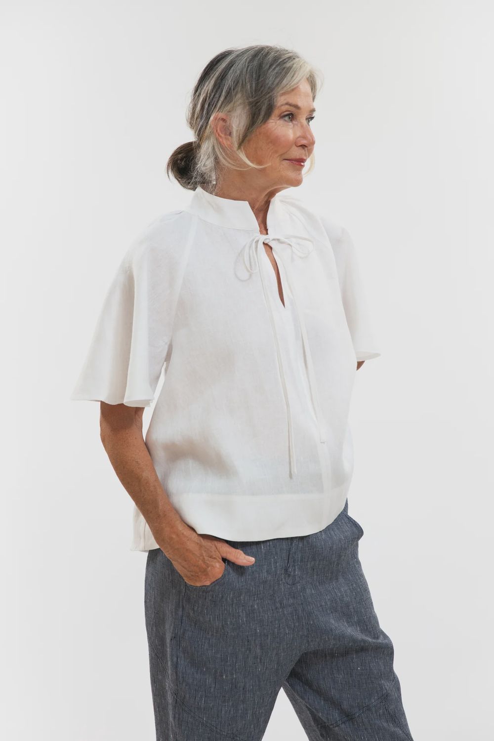 Gaynor Top / White, Size: XS