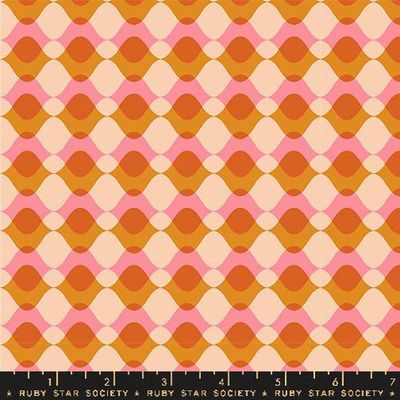 Ruby Star Society Geometry / Ripple - Sorbet / per 25cm