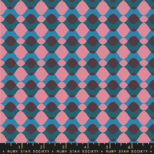 Ruby Star Society Geometry / Ripple - Eggplant / per 25cm