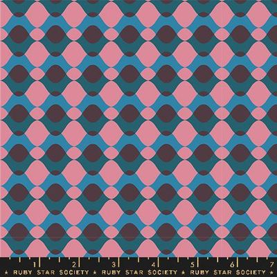 Ruby Star Society Geometry / Ripple - Eggplant / per 25cm