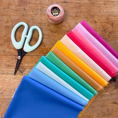 Liberty Tana Lawn Bundle - Rainbow Solids / 12 pieces