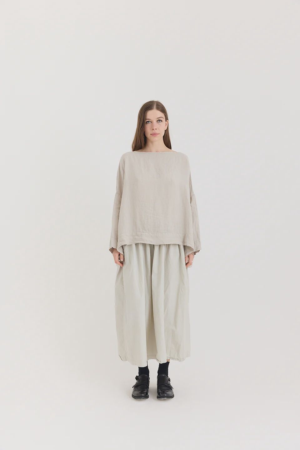 Metta - Sailor Boxy Top - Lightweight Linen