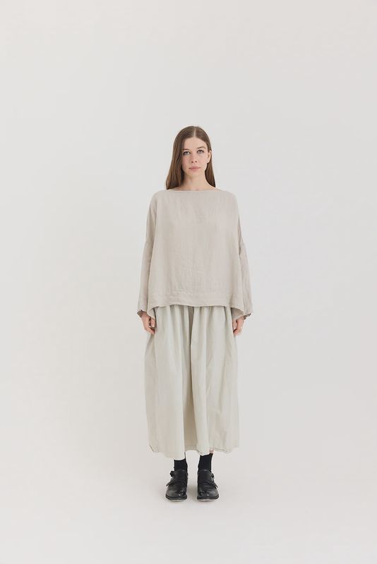 Metta - Sailor Boxy Top - Lightweight Linen