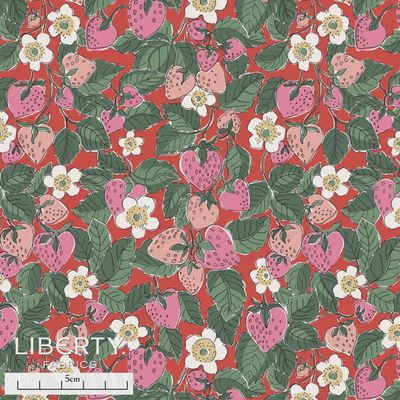 Liberty Tana Lawn - Liberty In Love / Strawberry Dream A / 25cm