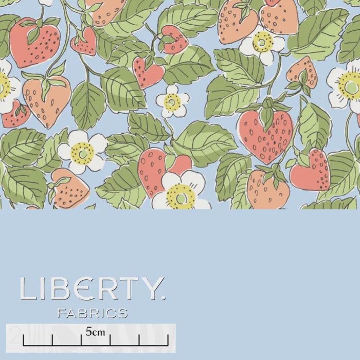 Liberty Tana Lawn - Liberty In Love / Strawberry Dream B / 25cm