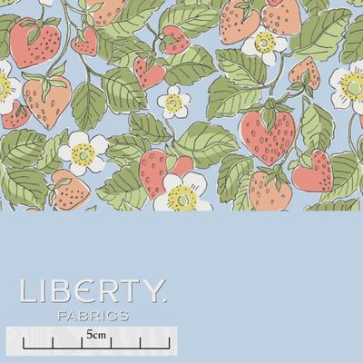 Liberty Tana Lawn - Liberty In Love / Strawberry Dream B / 25cm