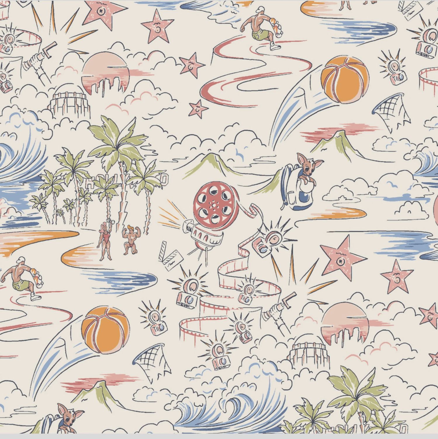 Liberty Tana Lawn - LA Dream A - 25cm