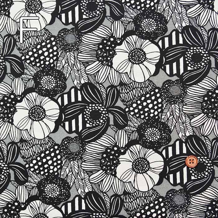 Japanese Broadcloth / Ink Flower Grey / per 25cm