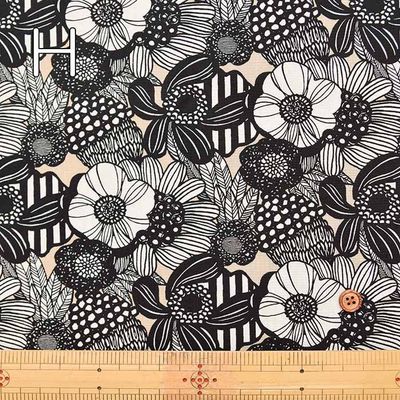 Japanese Broadcloth / Ink Flower Fawn / per 25cm