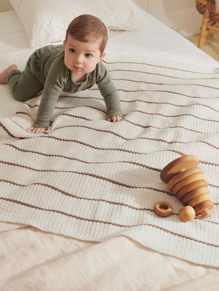 Paul&#39;s Purl-Rib Blanket - Baby / Sandnes Garn Pattern
