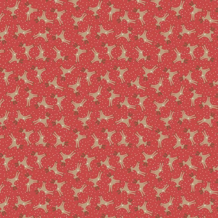 Natalie Bird Pocket Full of Joy / Reindeer Red / Per 25cm