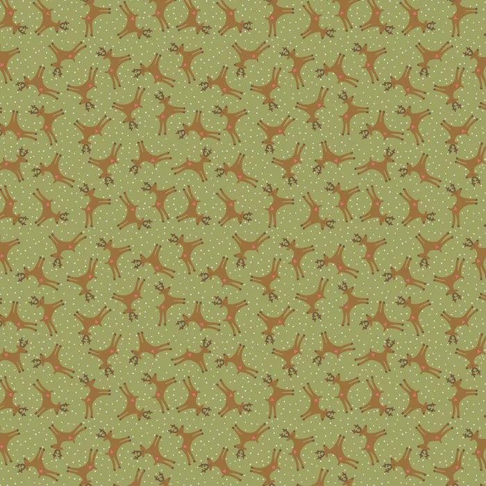 Natalie Bird Pocket Full of Joy / Reindeer Green / Per 25cm