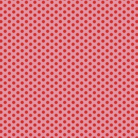 Devonstone Polka-dot / Strawberry / per 25cm