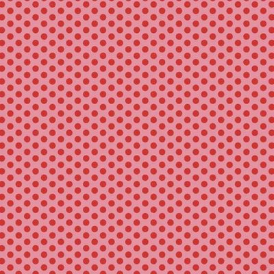 Devonstone Polka-dot / Strawberry / per 25cm