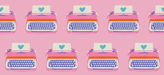Ruby Star / Best Day Ever / Vintage Typewriter - Pink / 25cm