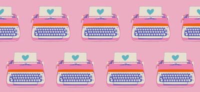Ruby Star / Best Day Ever / Vintage Typewriter - Pink / 25cm