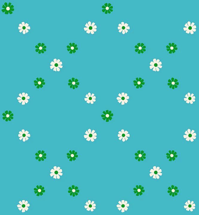 Ruby Star / Best Day Ever / Diamond Flowers - Dark Turquoise / 25cm