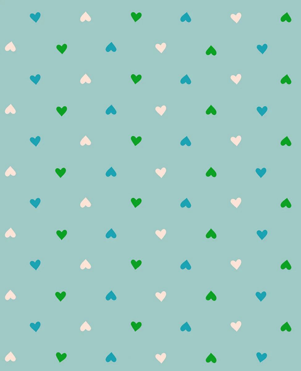 Ruby Star / Best Day Ever / Hearts - Turquoise / 25cm