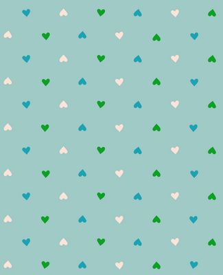 Ruby Star / Best Day Ever / Hearts - Turquoise / 25cm