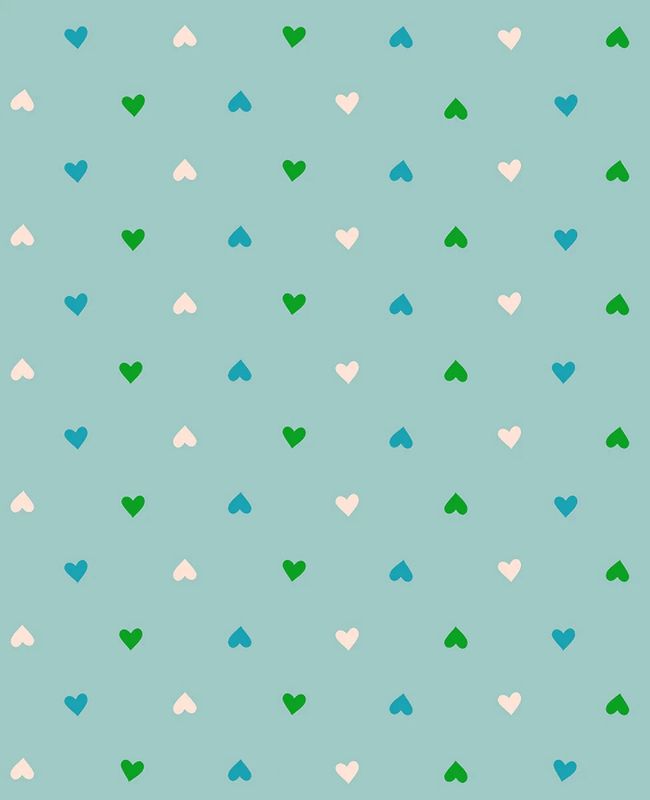Ruby Star / Best Day Ever / Hearts - Turquoise / 25cm