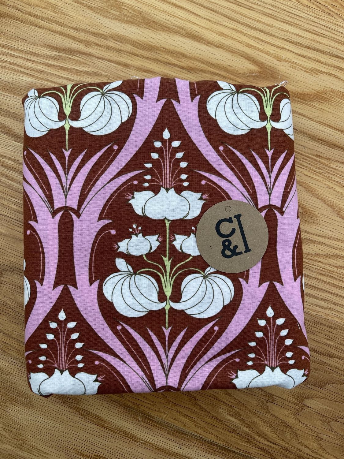 Remnant - Amy Butler, brown/pink passion lily - 3.1m