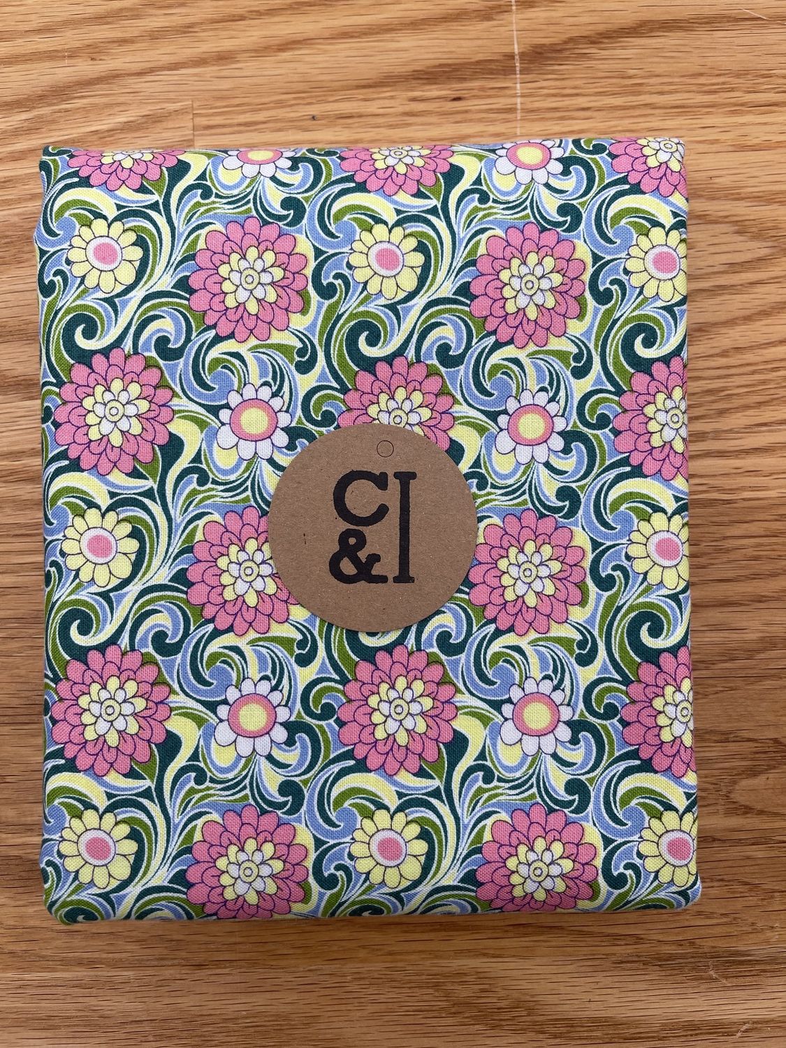 Remnant - Liberty Lasenby Cotton, pink flower - 1.65m
