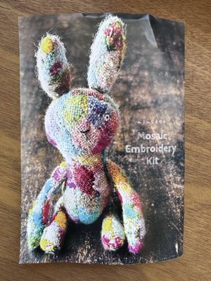 Bunny Plushie Mosaic Embroidery Kit by Mimster