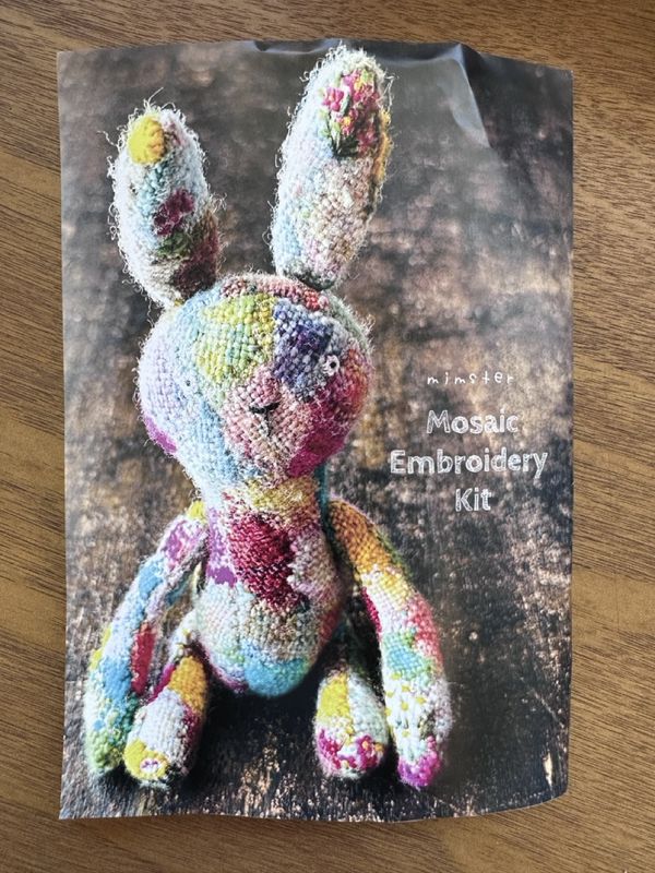 Bunny Plushie Mosaic Embroidery Kit by Mimster